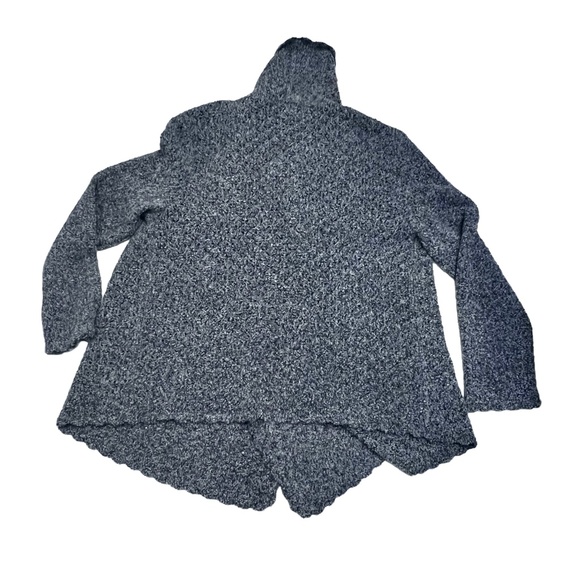 ST. JOHN YELLOW LABEL CHARCOAL GRAY MELANGE OPEN KNIT CARDIGAN - Picture 9 of 13